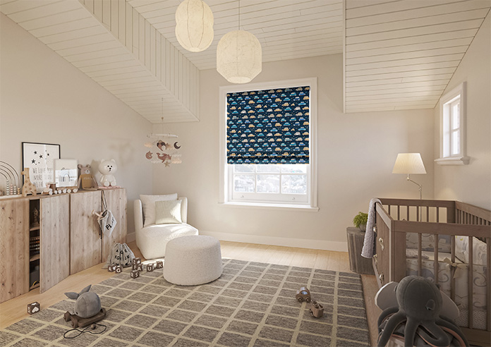 Roadtrip, Navy Blue - Twist&Fit Roman Blind - Image 6